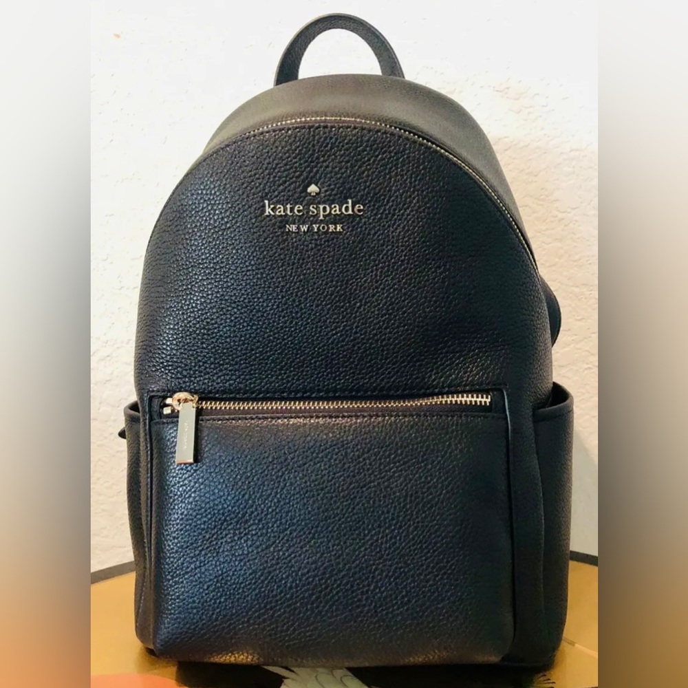 NWOT KATE SPADE NEW YORK Medium Dome Leather Backpack Black K8155